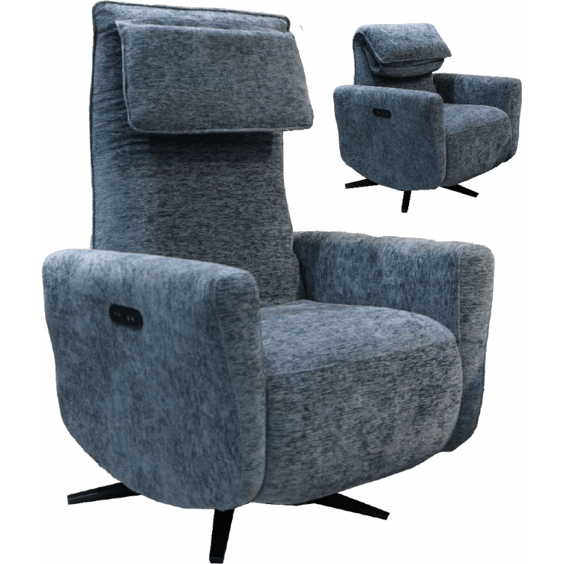 Le fauteuil relax électrique - gris clair, bleu ou beige