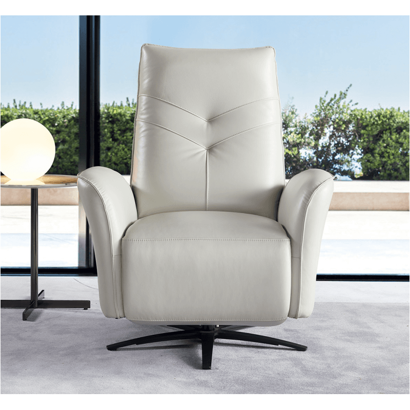 Le fauteuil pivotant relax électrique cuir de vachette - plusieurs coloris -