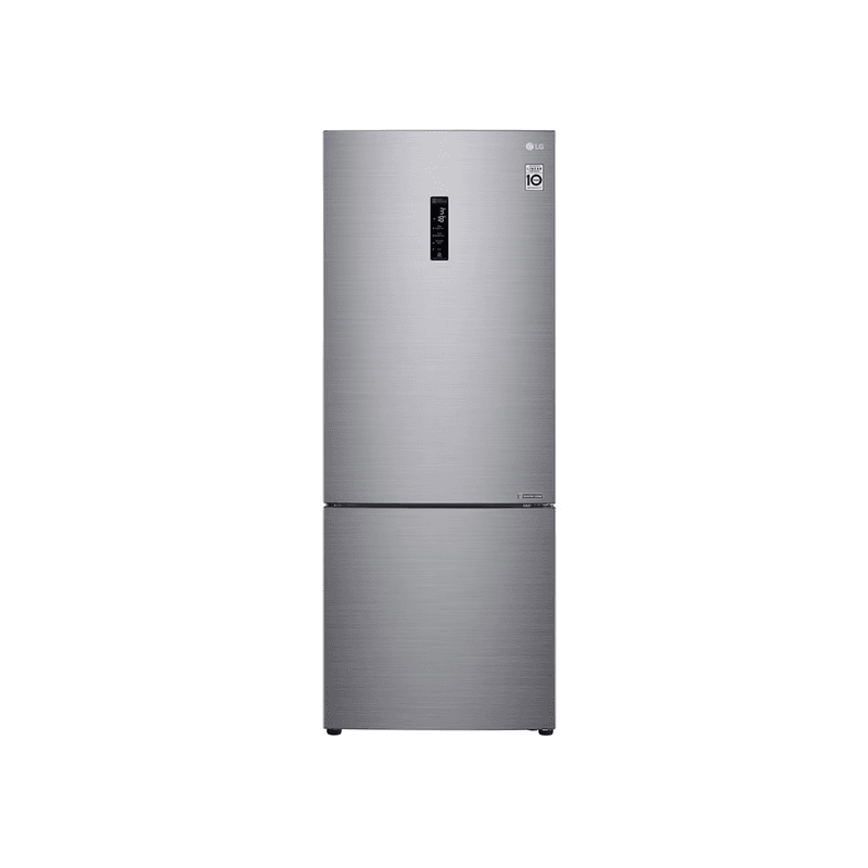 RÉFRIGÉRATEUR COMBINÉ - FROID VENTILÉ - 462L- CLASSE E - GRIS PLATINIUM - LG - GBB566PZHZN