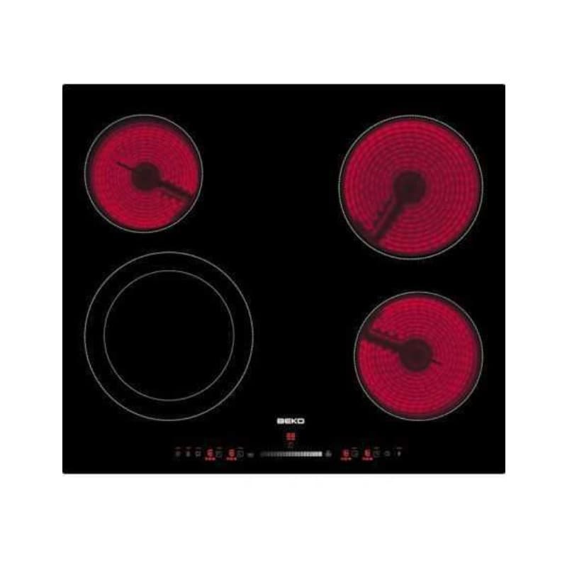 PLAQUE DE CUISSON EN VITROCÉRAMIQUE - 4 FEUX - BEKO - HIC64502T