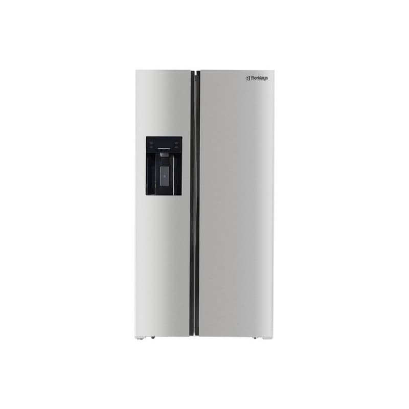 RÉFRIGÉRATEUR AMÉRICAIN NO FROST AVEC DISTRIBUTEUR D'EAU 556L ARGENTÉ - BERKLAYS - BSSICE556S4EX
