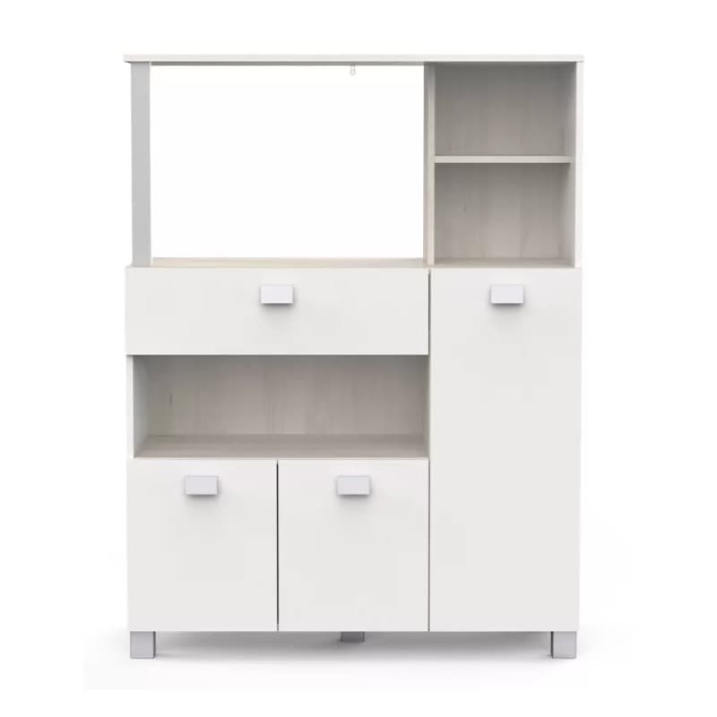 Loge tout - comprenant 3 portes, 1 tiroir, 1 niche micro-ondes et 3 autres niches.