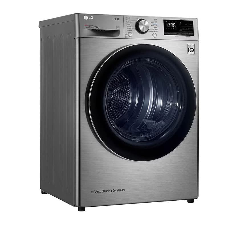 SÈCHE-LINGE - POMPE À CHALEUR - DUAL DRY - 9kg - INOX - LG - RH9V72IXN