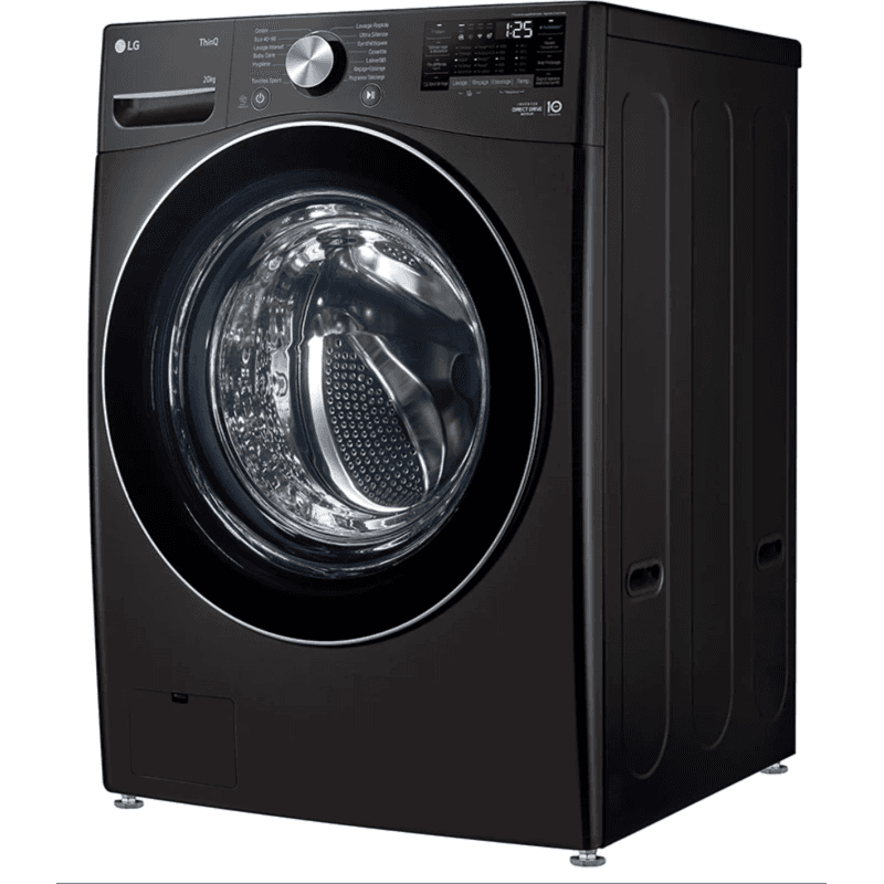 LAVE-LINGE HUBLOT - 20 KG - 1000 trs/min - NOIR - LG - F20P12BST