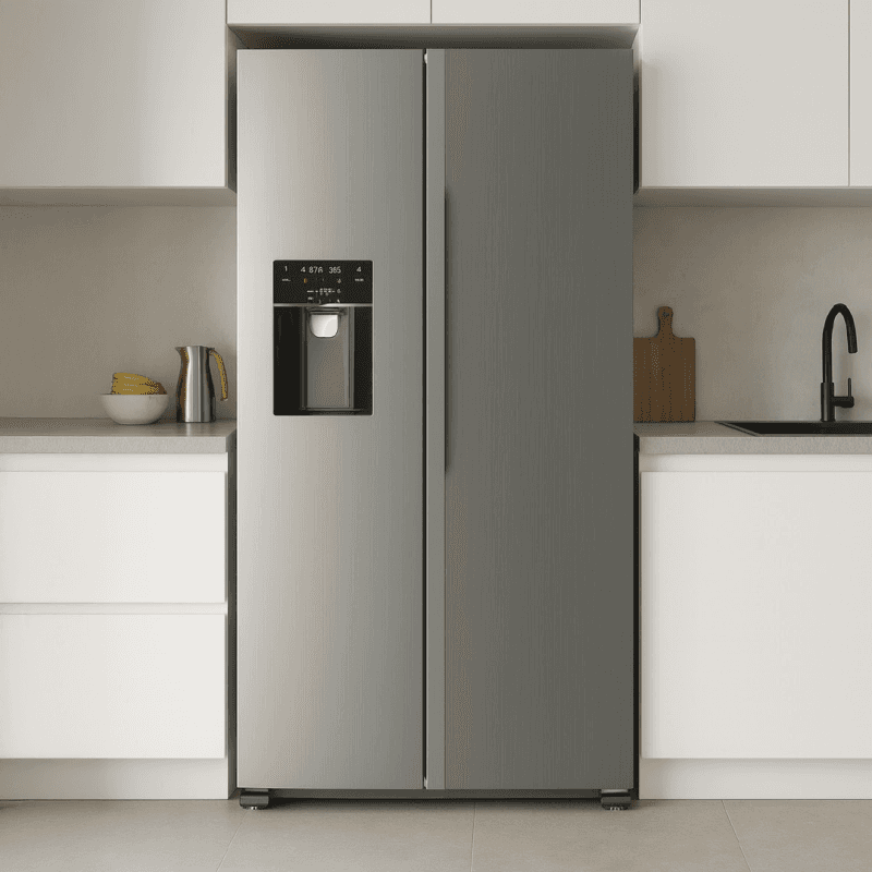 RÉFRIGÉRATEUR AMÉRICAIN AVEC DISTRIBUTEUR D'EAU - 513L - NO FROST - NOIR - DEROSSO - DR-SBS513EDEG-B