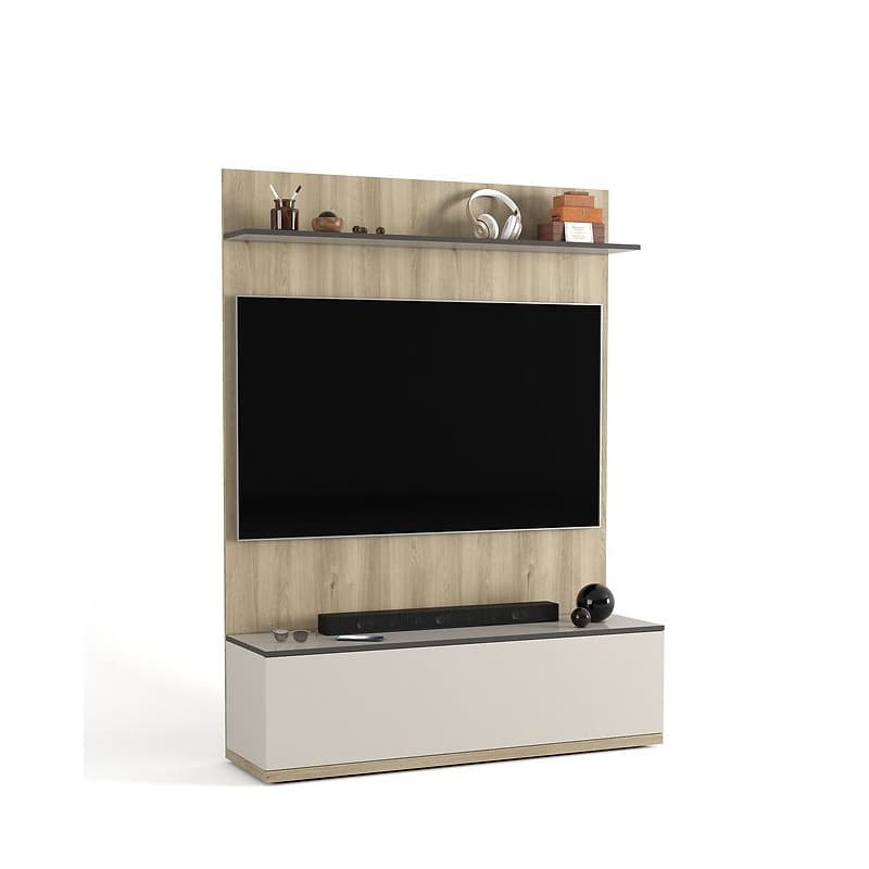 Unité murale TV moderne – design épuré et ambiance cosyt