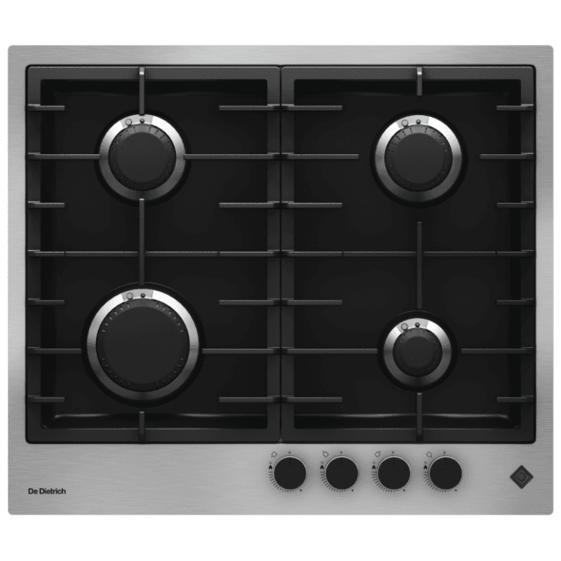PLAQUE DE CUISSON À GAZ ENCASTRABLE - 4 FOYERS - 60 CM - INOX - DE DIETRICH - DPE4620XF