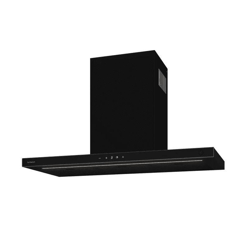 HOTTE DÉCORATIVE MURALE EN VERE - 90 CM - NOIR - DE DIETRICH - DHB49740B