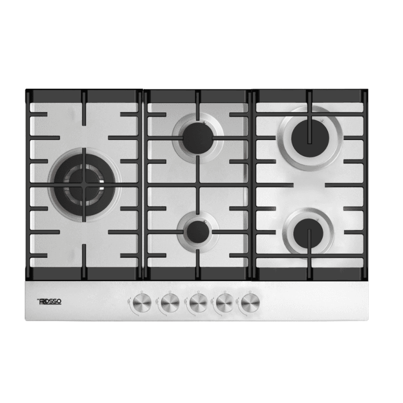 PLAQUE DE CUISSON À GAZ - 5 FEUX - INOX - DEROSSO - NDR-PG75I-L