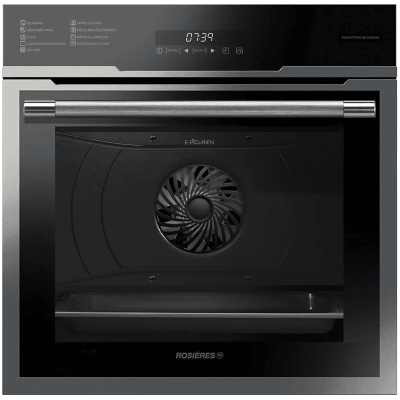 FOUR ENCASTRABLE PYROLYSE - 70L - INOX/NOIR - ROSIERES - RFZ7972IN-EWF/E