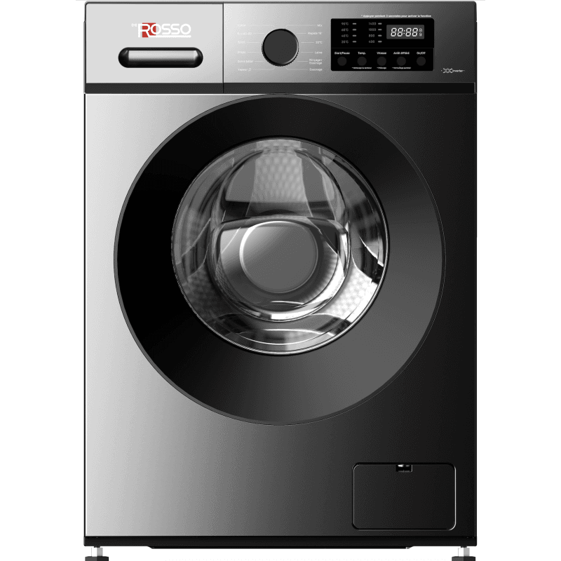 LAVE-LINGE HUBLOT - 10 KG - 1400 TRS/MIN - INVERTER VAPER – DEROSSO -DRS-WM101400-S