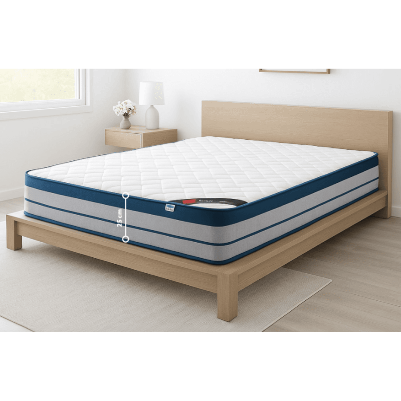 Le matelas orthopédique 160 x 200 cm épaisseur 25 cm.