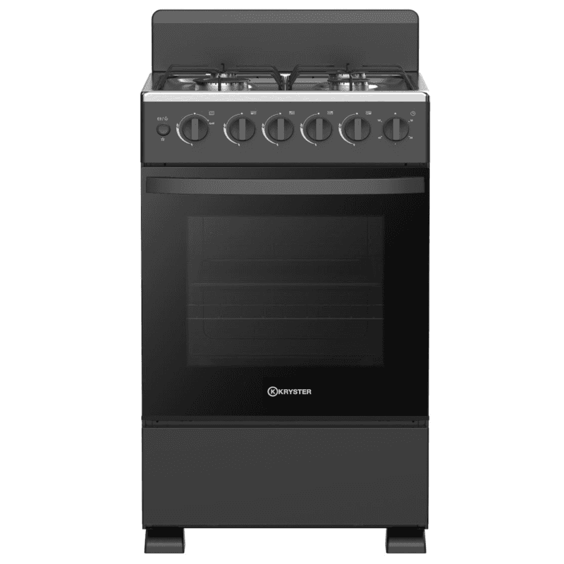 CUISINIERE A GAZ - 4 FEUX - 50 x 50 cm - KRYSTER - KC55GGM5BK