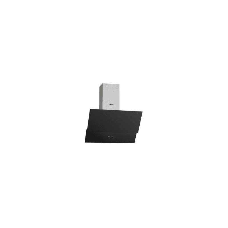 HOTTE DECORATIVE MURALE - 60 CM - VERRE NOIR ET INOX - DEROSSO - DR-HDE60