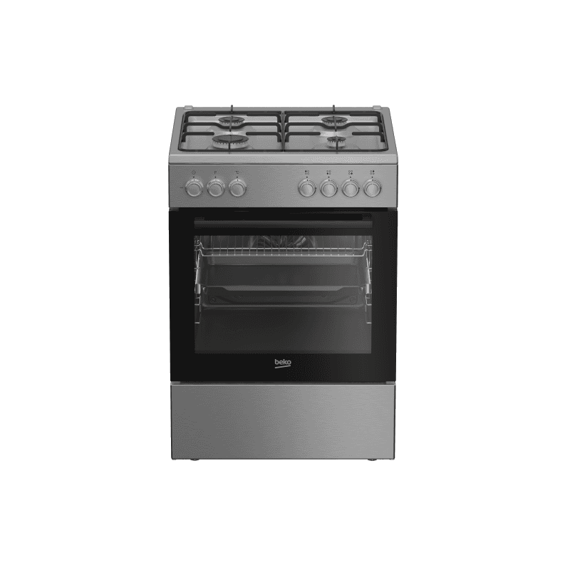 CUISINIERE MIXTE - 60 cm - 4 FEUX A GAZ ET UN FOUR ELECTRIQUE - BEKO - FBE62131XDT