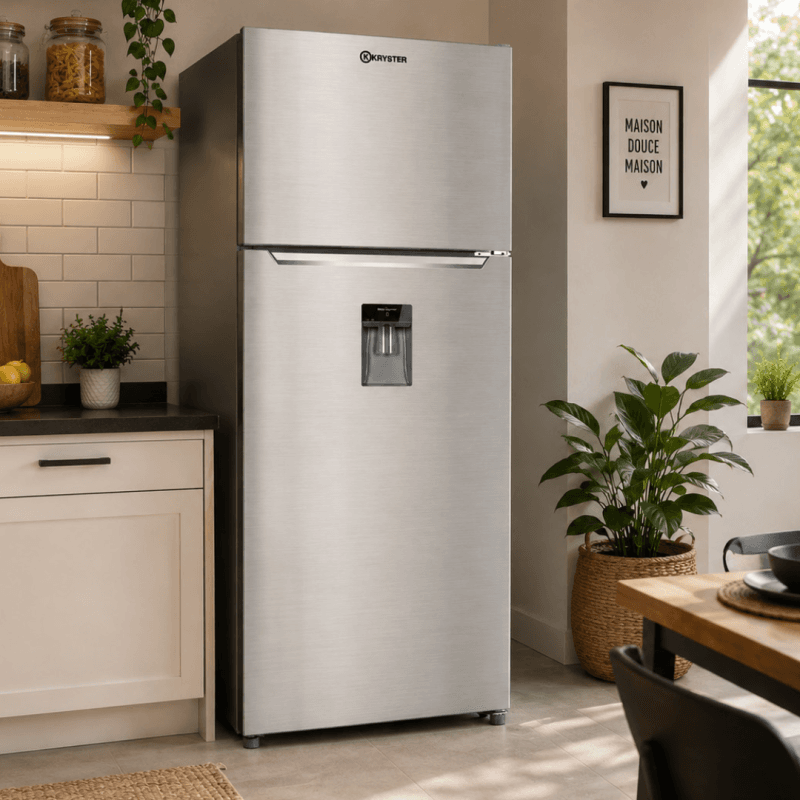 REFRIGERATEUR 2 PORTES - 406L - NO FROST - INOX - KRYSTER - KNF406IXWD
