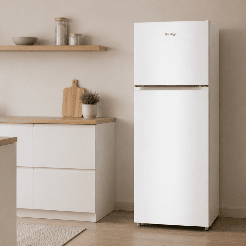 REFRIGERATEUR 2 PORTES - 406L - CLASSE E - BERKLAYS - BNF2D405WH
