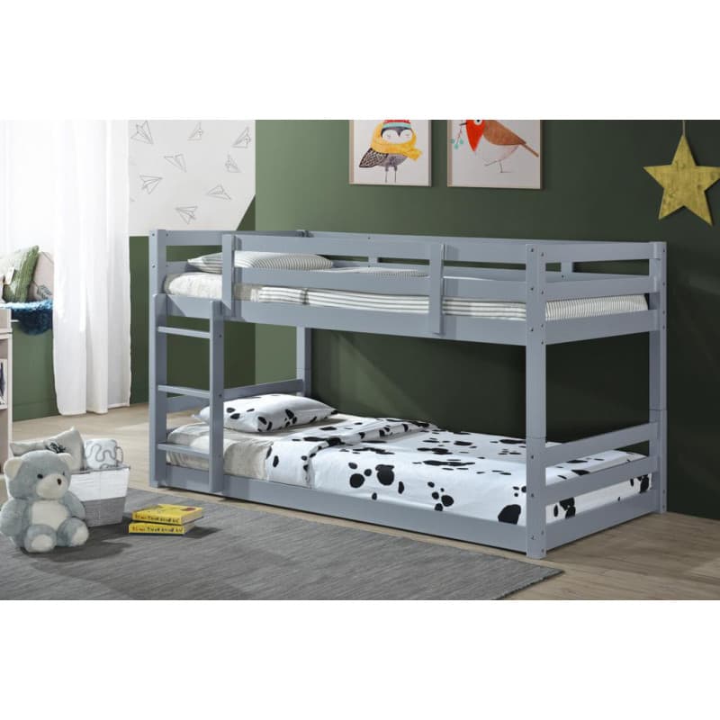 les lits superposés séparables - coloris blanc/oak ou gris/bleu
