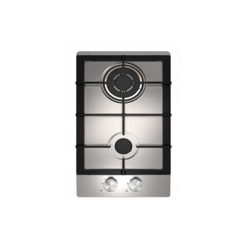 PLAQUE DE CUISSON À GAZ DOMINO - 2 FEUX - INOX - MERLIN - M-DOM30G-I