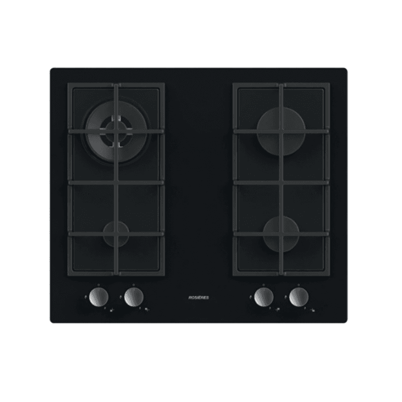 PLAQUE DE CUISSON À GAZ - 4 FOYERS - NOIR - ROSIERES - RVG6BR4SB/1