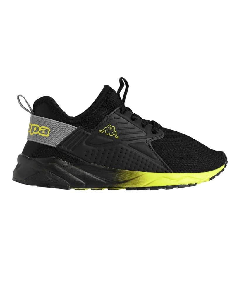 BASKET GARCON NOIR JAUNE KAPPA