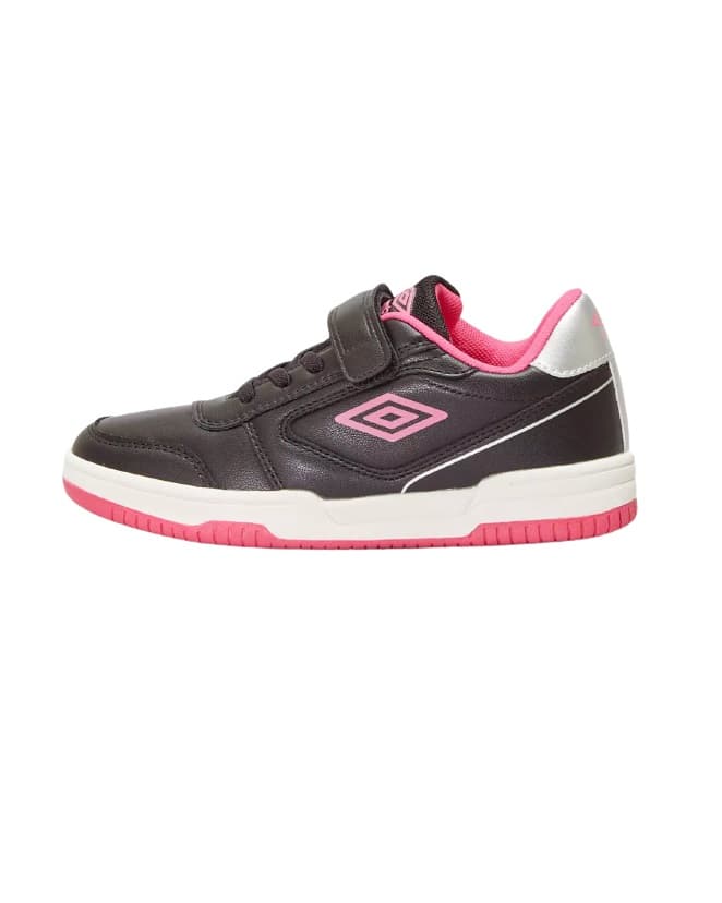 BASKET JUNIOR FILLE NOIR ROSE UMBRO MALKO