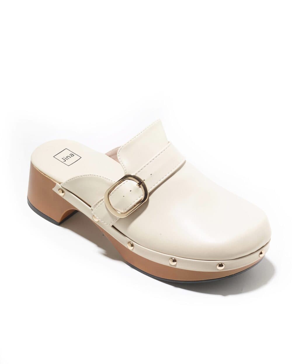 MULE TALON DECROCHEE FEMME BEIGE
