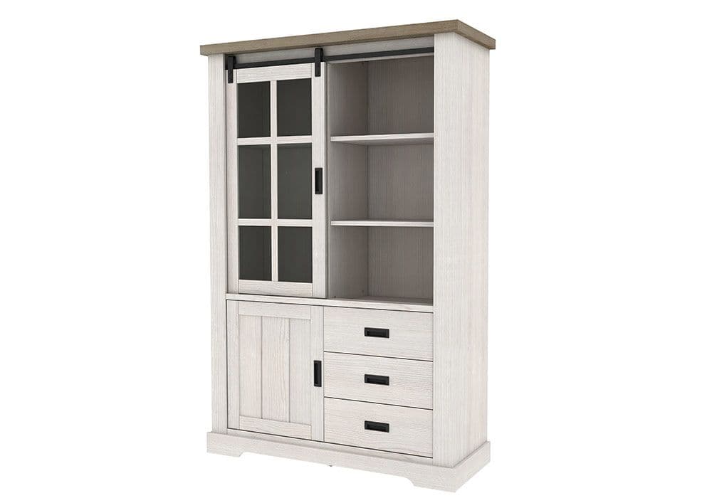 Vitrine 2 Portes/ 3 Tiroirs (Collection Georgetown)