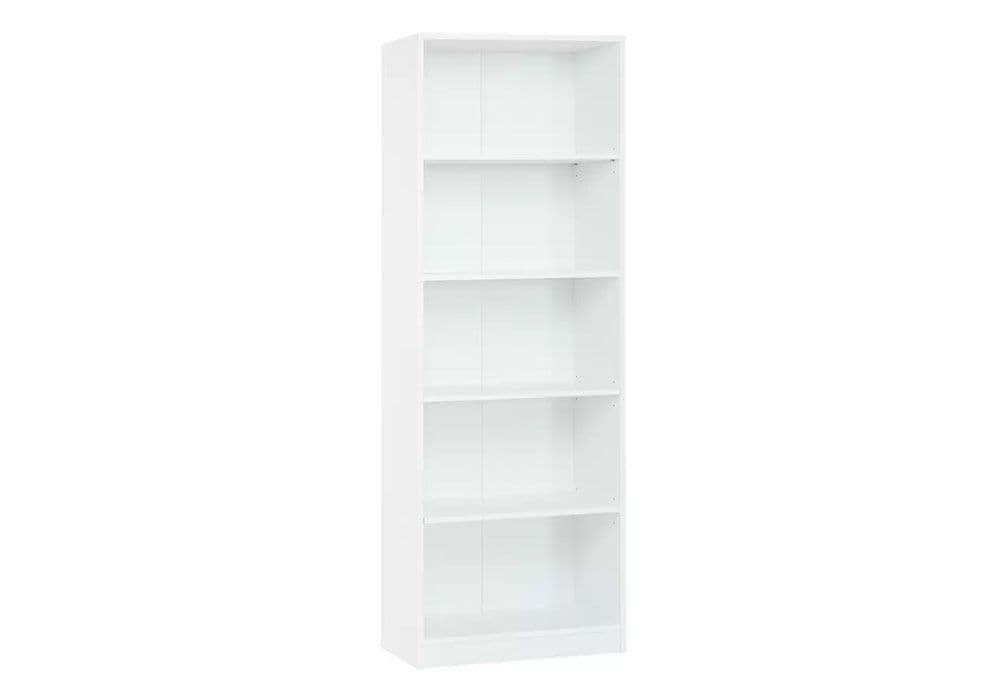 Étagère Bibliothèque Blanche 5 Tablettes Peggy