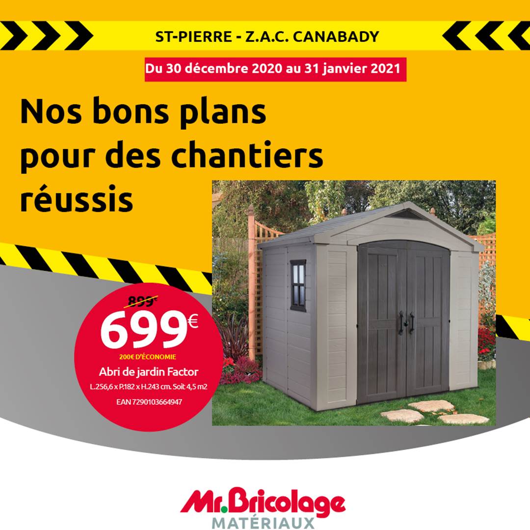 Lapub Re Promos De Mr Bricolage Abri De Jardin Factor Bricolage